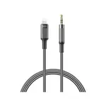 АДАПТЕР XO NB-R279A IP TO 3.5 BRUSHED CLEAR AUDIO CABLE, ЧОРНИЙ