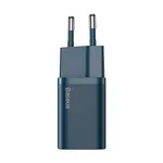 МЕРЕЖЕВИЙ ЗАРЯДНИЙ ПРИСТРІЙ BASEUS SUPER SI QUICK CHARGER 1C 20W EU СИНІЙ CCSUP-B03