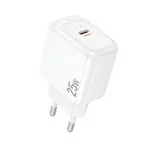 МЕРЕЖЕВИЙ ЗАРЯДНИЙ ПРИСТРІЙ HOCO CS53A SURPLUS SINGLE PORT PD25W CHARGER, БІЛИЙ