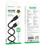 КАБЕЛЬ BOROFONE BX113 LENNY SILICONE ДЛЯ TYPE-C 3A, 1M, ЧОРНИЙ
