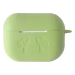 ЧОХОЛ ДЛЯ AIRPODS PRO 2 СИЛІКОНОВИЙ LOGO 2IN1 (+ КАРАБИН) (ТЕХ. ПАК) PISTACHIO