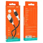 КАБЕЛЬ BOROFONE BX79 SILICONE CHARGING ДЛЯ MICRO 2.4A, 1M, ЧОРНИЙ