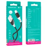 КАБЕЛЬ BOROFONE BX79 SILICONE CHARGING ДЛЯ TYPE-C 3A, 1M, ЧОРНИЙ