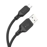 MR4_138112 Кабель hoco x90 cool silicone charging data cable для micro, 2,4a, 1m, чорний 