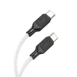 КАБЕЛЬ PD HOCO X90 COOL SILICONE CHARGING DATA CABLE PD-TO-TYPE-C 3A, PD60W, 1M, БІЛИЙ