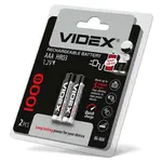 АКУМУЛЯТОР VIDEX R03 1000MAH (ПЕРЕДЗАРЯД) BLISTER 2