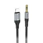 АДАПТЕР АУДІО HOCO UPA26 FRESH DIGITAL AUDIO CONVERSION CABLE LIGHTNING 1M, ЧОРНИЙ