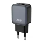 МЕРЕЖЕВИЙ ЗАРЯДНИЙ ПРИСТРІЙ XO L154 (EU) PD20W, QC18W (1A1C) FAST CHARGER, ЧОРНИЙ