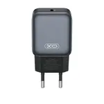 МЕРЕЖЕВИЙ ЗАРЯДНИЙ ПРИСТРІЙ XO L153 (EU)PD20W 1TYPE-C FAST CHARGER, ЧОРНИЙ