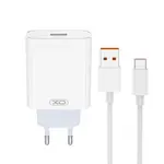 МЕРЕЖЕВИЙ ЗАРЯДНИЙ ПРИСТРІЙ XO L164 (EU) 120W FAST CHARGER ДЛЯ XIAOMI TYPE-C CABLE (FACTORY CABLE), БІЛИЙ