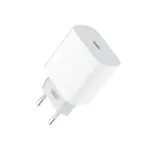 МЕРЕЖЕВИЙ ЗАРЯДНИЙ ПРИСТРІЙ XO L129 EU 20W PD FAST CHARGER, БІЛИЙ