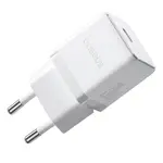 МЕРЕЖЕВИЙ ЗАРЯДНИЙ ПРИСТРІЙ BASEUS PALM FAST CHARGER 1C 20W + CABLE TYPE-C TO TYPE-C, БІЛИЙ P10111602213-01