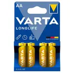 БАТАРЕЙКА VARTA LONGLIFE AA LR6 BLISTER 4 (4, 80, 400), (3768)