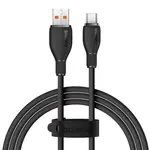 КАБЕЛЬ BASEUS PUDDING SERIES FAST CHARGING CABLE USB-A TO TYPE-C 100W 1.2M, ЧОРНИЙ P10355703111-00