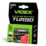 БАТАРЕЙКА VIDEX TURBO LR03 (AAA) BLISTER 4 (4, 40, 720)
