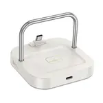 БЕЗДРОТОВИЙ ЗАРЯДНИЙ ПРИСТРІЙ MAGSAFE HOCO CQ16B ASTUTE 2IN1 DESKTOP CHARGER MILKY, БІЛИЙ