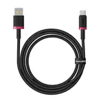 КАБЕЛЬ BASEUS DURA SERIES USB-A TO TYPE-C 60W 1M, ЧОРНИЙ-ЧЕРВОНИЙ P10377802U01-01