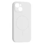 ЧОХОЛ SILICONE CASE FULL CAMERA FINE RING MAGSAFE ДЛЯ IPHONE 14, БІЛИЙ