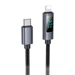 КАБЕЛЬ PD HOCO X112 FAVOR CHARGING DATA CABLE WITH DISPLAY IP 27W, 1M, ЧОРНИЙ