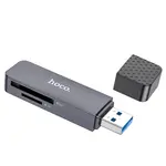 КАРТРИДЕР HOCO HB45 SPIRIT 2IN1 USB 2.0 CARD READER, СІРИЙ