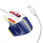 КОМПЮТЕРНА МИШКА HOCO GM31 OVERLORD LUMINOUS GAMING WIRED MOUSE БІЛО-СИНЯ