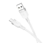 КАБЕЛЬ HOCO X109 ENERGY SILICONE CHARGING DATA CABLE MICRO 2,4A, 1M, БІЛИЙ