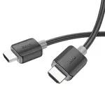 КАБЕЛЬ HDTV HOCO US08 HDTV 2.0 MALE-TO-MALE 4K HD DATA CABLE 1M, ЧОРНИЙ