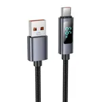 КАБЕЛЬ HOCO X112 FAVOR CHARGING DATA CABLE WITH DISPLAY TYPE-C 5A, 1M, ЧОРНИЙ