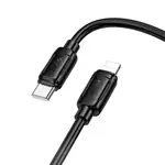 КАБЕЛЬ PD HOCO X115 SURPASS PD27W FAST CHARGING DATA CABLE LIGHTNING 1M, ЧОРНИЙ