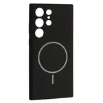 ЧОХОЛ SILICONE CASE LUXURY MAGSAFE ДЛЯ SAMSUNG S24 ULTRA, ЧОРНИЙ