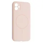 ЧОХОЛ SILICONE CASE FULL CAMERA FINE RING MAGSAFE ДЛЯ IPHONE 12 РОЖЕВИЙ