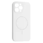 ЧОХОЛ SILICONE CASE FULL CAMERA FINE RING MAGSAFE ДЛЯ IPHONE 12 PRO, БІЛИЙ