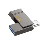 ФЛЕШ-НАКОПИЧУВАЧ USB-A, C HOCO UD14 CLEVER USB3.2 TYPE-C MINI FLASH DRIVE 256GB METAL, СІРИЙ
