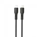 КАБЕЛЬ XO NB-Q231A PD 27W, 1M ROCK SERIES TYPE-C TO LIGHTNING, ЧОРНИЙ