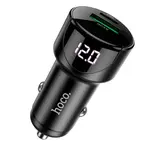 АВТОМОБІЛЬНИЙ ЗАРЯДНИЙ ПРИСТРІЙ HOCO Z42 LIGHT ROAD DIGITAL DISPLAY PD20W, QC3.0 USB-A, TYPE-C, 3A, ЧОРНИЙ