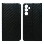ЧЕХОЛ-КНИЖКА CARBONE ДЛЯ SAMSUNG S25 FE, ЧОРНИЙ