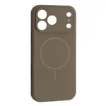ЧОХОЛ SILICONE CASE FULL CAMERA FINE RING MAGSAFE ДЛЯ IPHONE 17 PRO TITANIUM, СІРИЙ