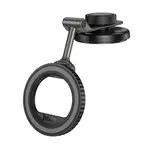 MR4_145095 Автотримач hoco h77 view folding magnetic ring car holder (center console), чорний metal, сірий 