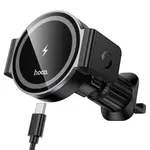 БЕЗДРОТОВИЙ АВТОМОБІЛЬНИЙ ЗАРЯДНИЙ ПРИСТРІЙ HOCO HW35 POWER ELECTRIC MAGNETIC WLS FAST CHARGING CAR HOLDER (AIR OUTLET), ЧОРНИЙ