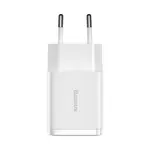 МЕРЕЖЕВИЙ ЗАРЯДНИЙ ПРИСТРІЙ BASEUS COMPACT CHARGER 2U 10.5W EU, БІЛИЙ CCXJ010202