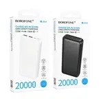 ЗОВНІШНІЙ АКУМУЛЯТОР POWER BANK BOROFONE BJ80A CLEVER 22.5W+PD20W 20000MAH, ЧОРНИЙ