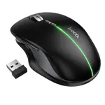 КОМПЮТЕРНА МИШКА HOCO GM40 DIXON RGB DUAL-MODE WIRELESS MOUSE (RECHARGEABLE VERSION) DARK NIGHT, ЧОРНИЙ