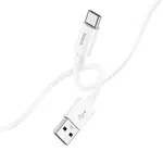 КАБЕЛЬ HOCO X87 MAGIC SILICONE CHARGING DATA CABLE ДЛЯ TYPE-C 3A, 1M, БІЛИЙ