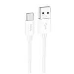 КАБЕЛЬ HOCO X87 MAGIC SILICONE CHARGING DATA CABLE ДЛЯ MICRO 2,4A, 1M, БІЛИЙ