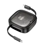 КАБЕЛЬ PD HOCO U140 RETRACTABLE ALL-IN-ONE SET 60W 0.95M, ЧОРНИЙ