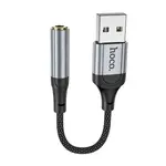 АДАПТЕР АУДІО HOCO LS36 FRESH EXTERNAL SOUND CARD USB-A TO 3.5 0.12M, ЧОРНИЙ