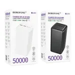ЗОВНІШНІЙ АКУМУЛЯТОР POWER BANK BOROFONE BJ80C CLEVER 22.5W+PD20W 50000MAH, ЧОРНИЙ