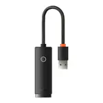ПЕРЕХІДНИК USB BASEUS LITE SERIES ETHERNET ADAPTER USB-A TO RJ45 LAN PORT (100MBPS), ЧОРНИЙ WKQX000001