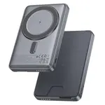 MR4_147519 Зовнішній акумулятор power bank hoco q46 title pd20w magnetic power bank+card holder+phone holder 5000mah, сірий, сірий 