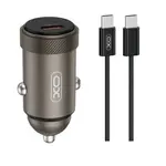 АВТОМОБІЛЬНИЙ ЗАРЯДНИЙ ПРИСТРІЙ XO CC70 MINI METAL SINGLE PD30W + TYPE-C CABLE (NB-Q260 KIT), ЧОРНИЙ